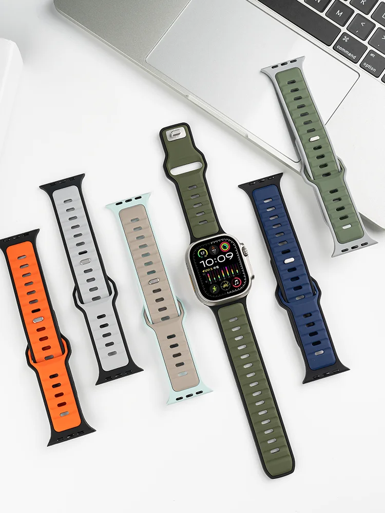 Silicone band for apple watch Series ultra3 49mm 46mm 42mm 44mm 45mm 45 44mm sports strap iwatch 11 10 9 8 7 6 SE 5 Accessories - Image 3