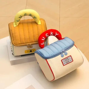 Cute Cottage Women Travel Toiletry Bag Large Capacity Portable Skincare Cosmetic Storage Organizer