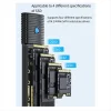 M2 NVMe NGFF SSD Enclosure 10Gbps PCIe M.2 NVMe SSD Case Portable USB C 3.2Gen2 Tool Free External Adapter Heat