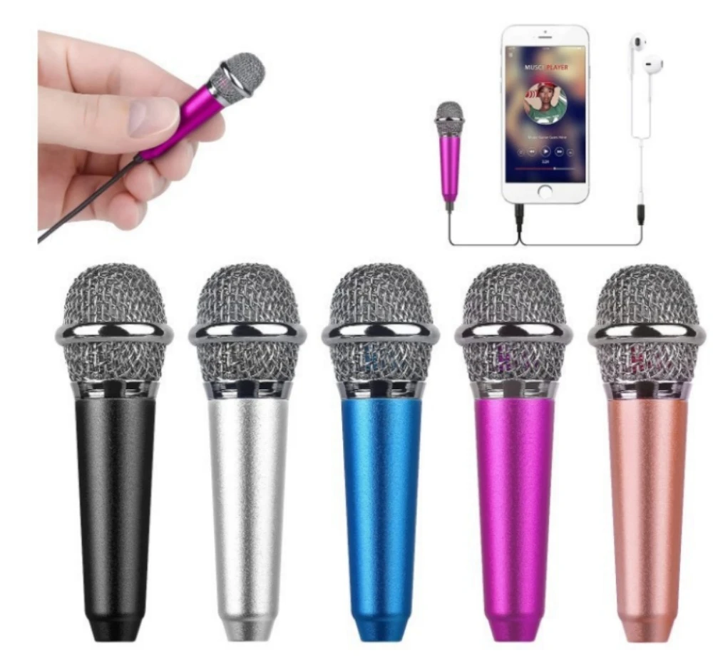 Handheld Mic Portable Mini 3.5mm Stereo Studio Speech Mic Audio Microphone For the Smart mobile Phone Desktop Accessories