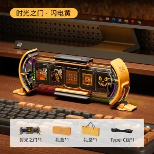 Retro Glow Tube Inspired Clock Programmable Light Effect Desktop Decor Remote Control Electronic Gadget for Gamers Nice Gifts