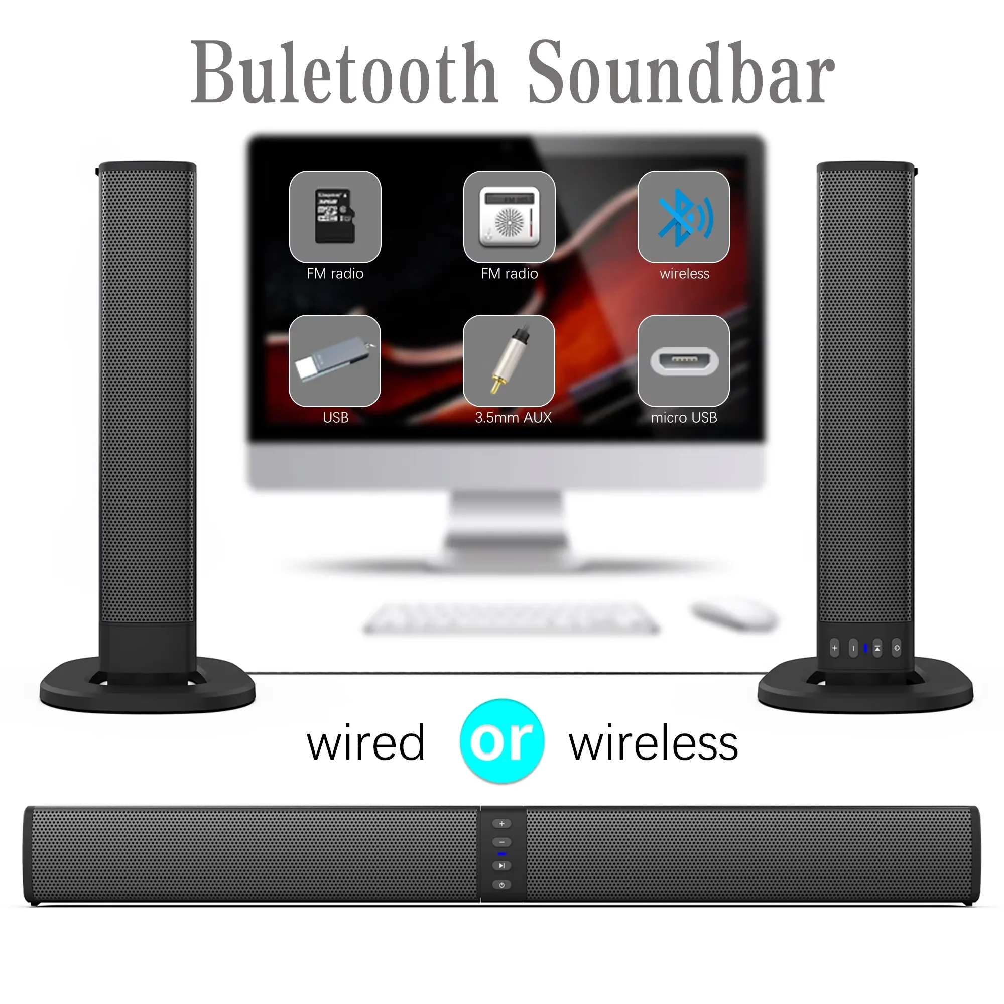 BS-36 Super Power Sound Blaster Wireless Bluetooth Speaker Surround Stereo Home Theater Subwoofer for TV And Projector - Image 6