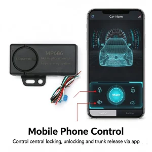 Universal Passive Keyless Entry PKE Smart Key Car Alarm System With Remote Central Locking Start Stop Push Button