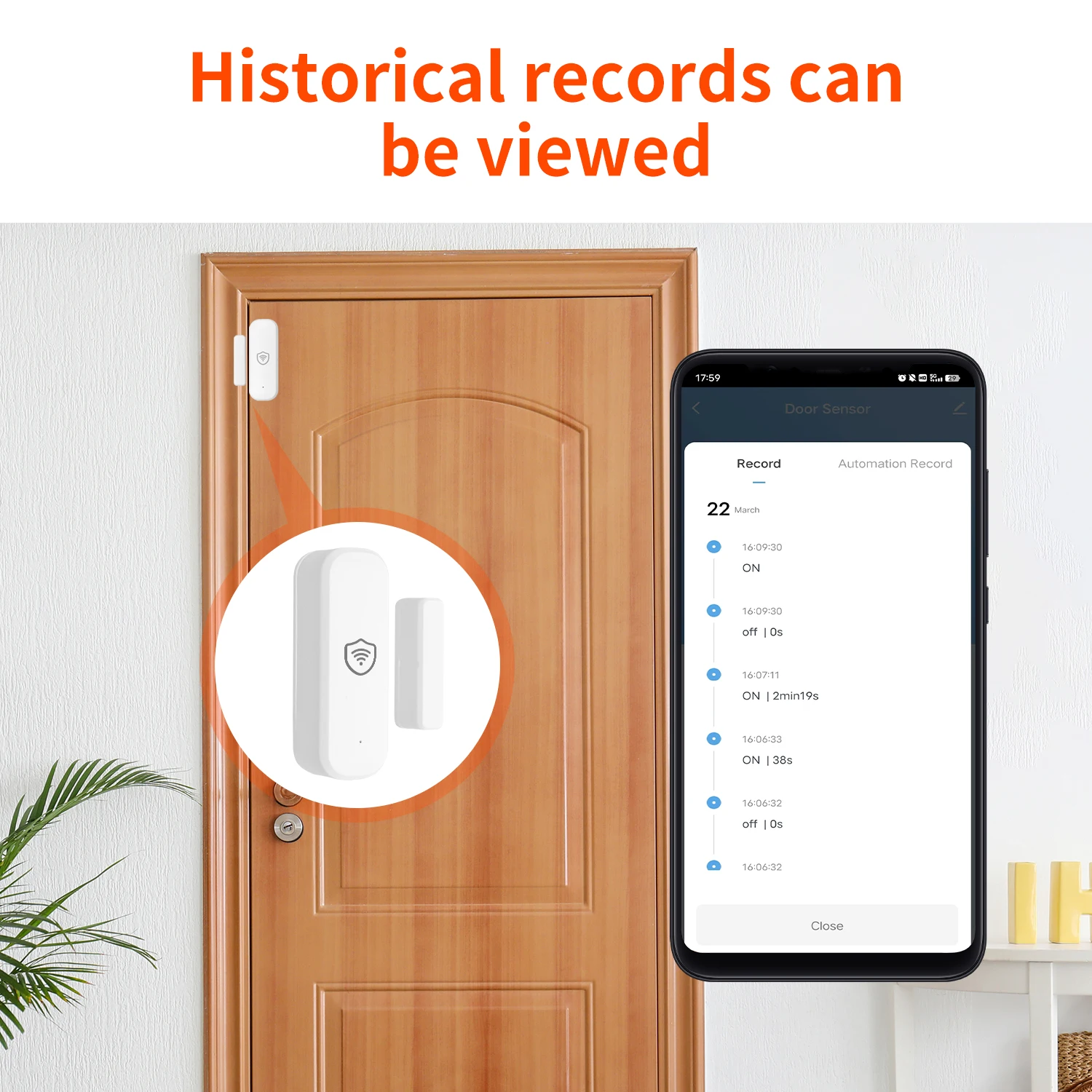 YFK Zigbee Door And Window Sensor for Tuya Smart Home Open/Closed Security Alarm Detector Compatible with Smart Life Products - Image 4