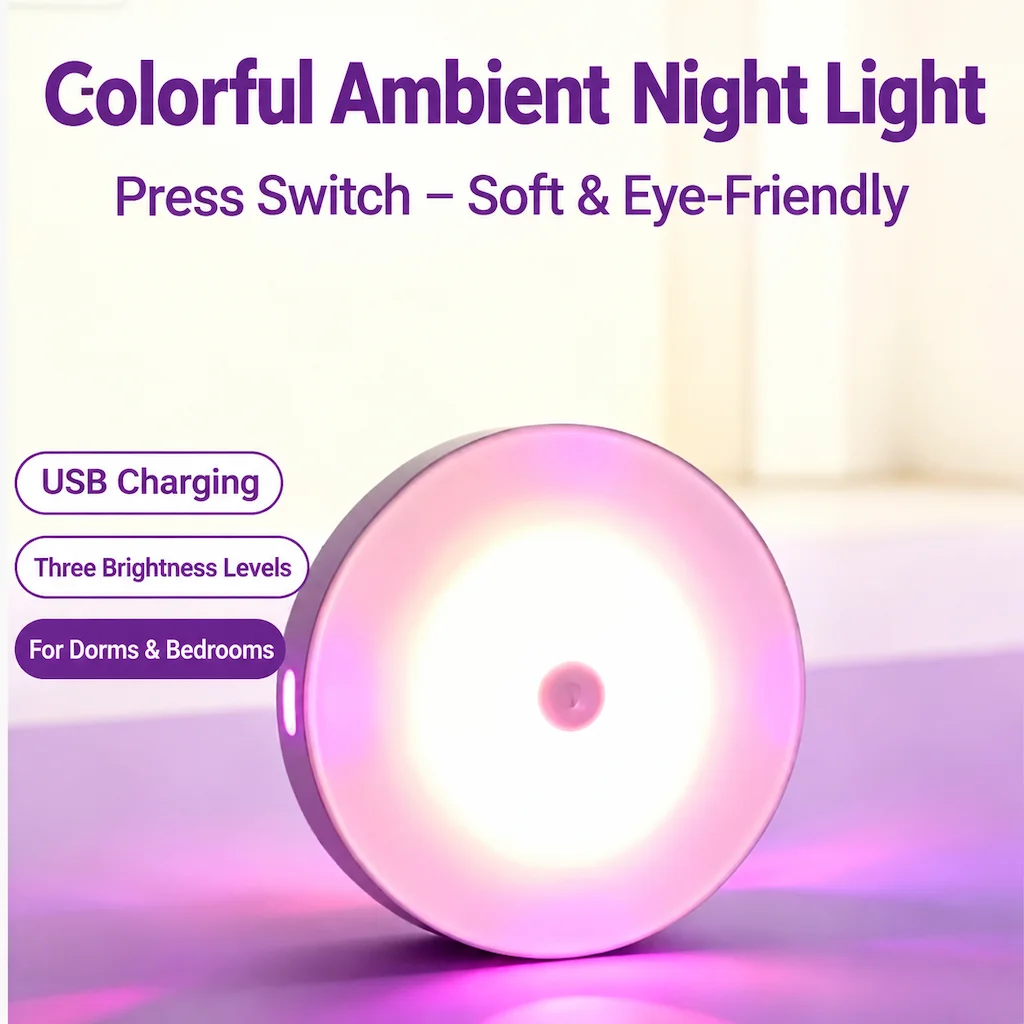 LED Smart Sensor Light RGB USB Rechargeable Night Bulb Lamp Automatic for Kitchen Cabinet Wardrobe Lamp Wireless Closet Light