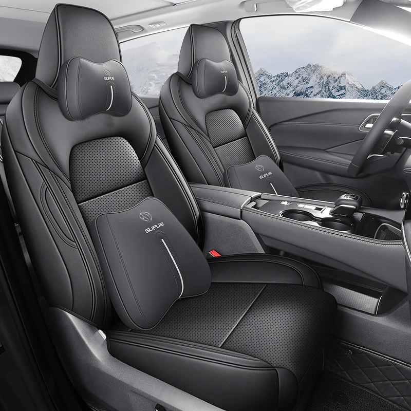 Fashion Custom Car Seat Covers For Nissan Qashqai 2023 2024 Waterproof Leather Cushion Seat Protective Cover Auto Accessories - Image 2