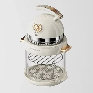 3.5L Compact Visual Air Fryer Space Saving Mini Oil Free 90 Percent Fat Reduction Smoke Free Healthy Cooking