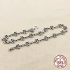 S925 sterling silver necklace with six starred cherry blossom hollowed out minimalist hip-hop personality fashion accessory