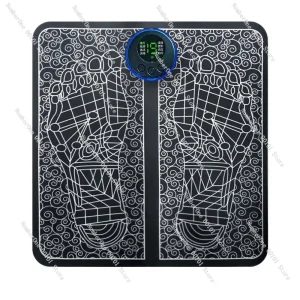 Smart Microcurrent Foot Massager Pad, Rechargeable Portable EMS Foot Spa with Pulsating Therapy for Home Relaxation