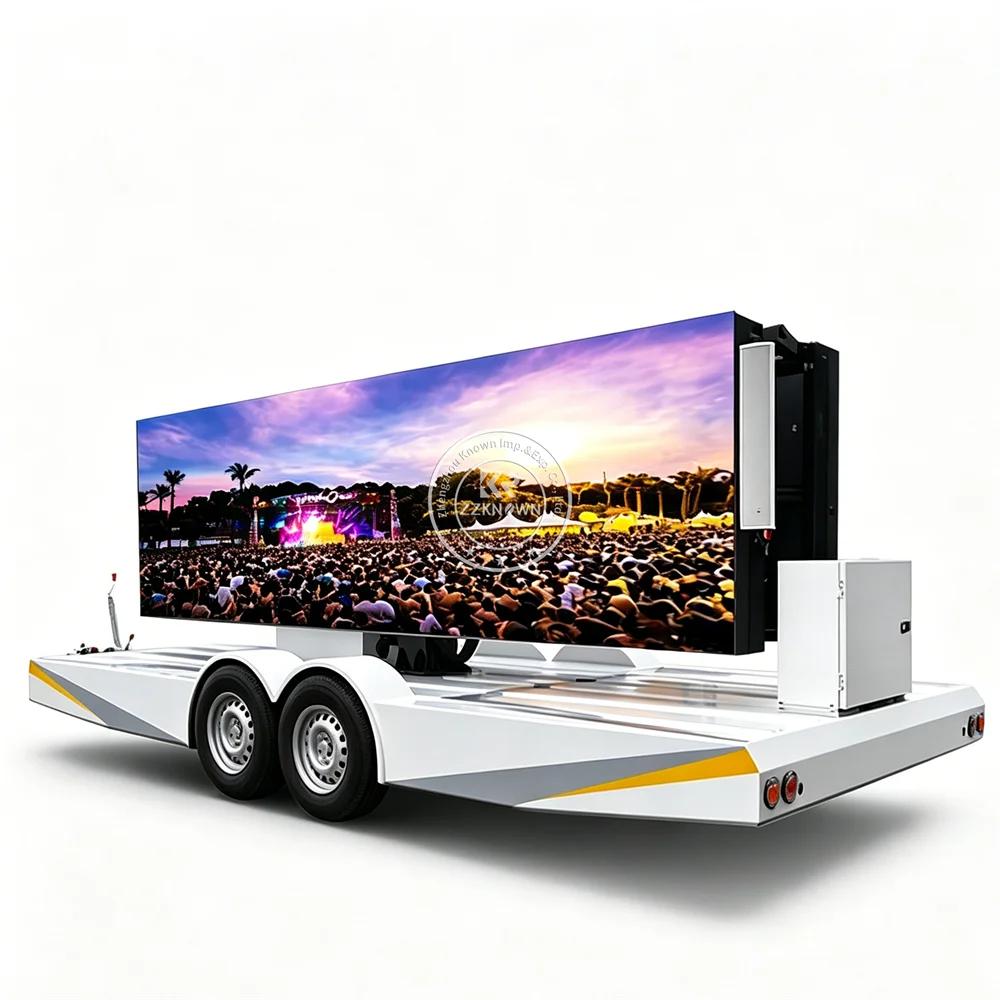 Portable Mobile LED Advertising Trailer Digital Signage Billboard Trailer For Commercial Branding And Outdoor Marketing Use - Image 5
