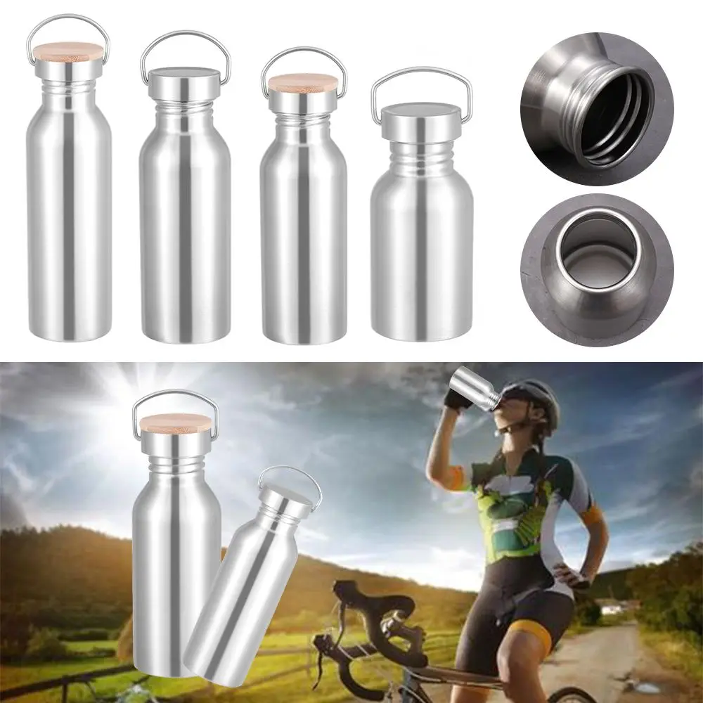 Stainless Steel Sports Fitness Bottle Bicycle Water Bottle Single Walled Insulated Metal Flask - Image 2
