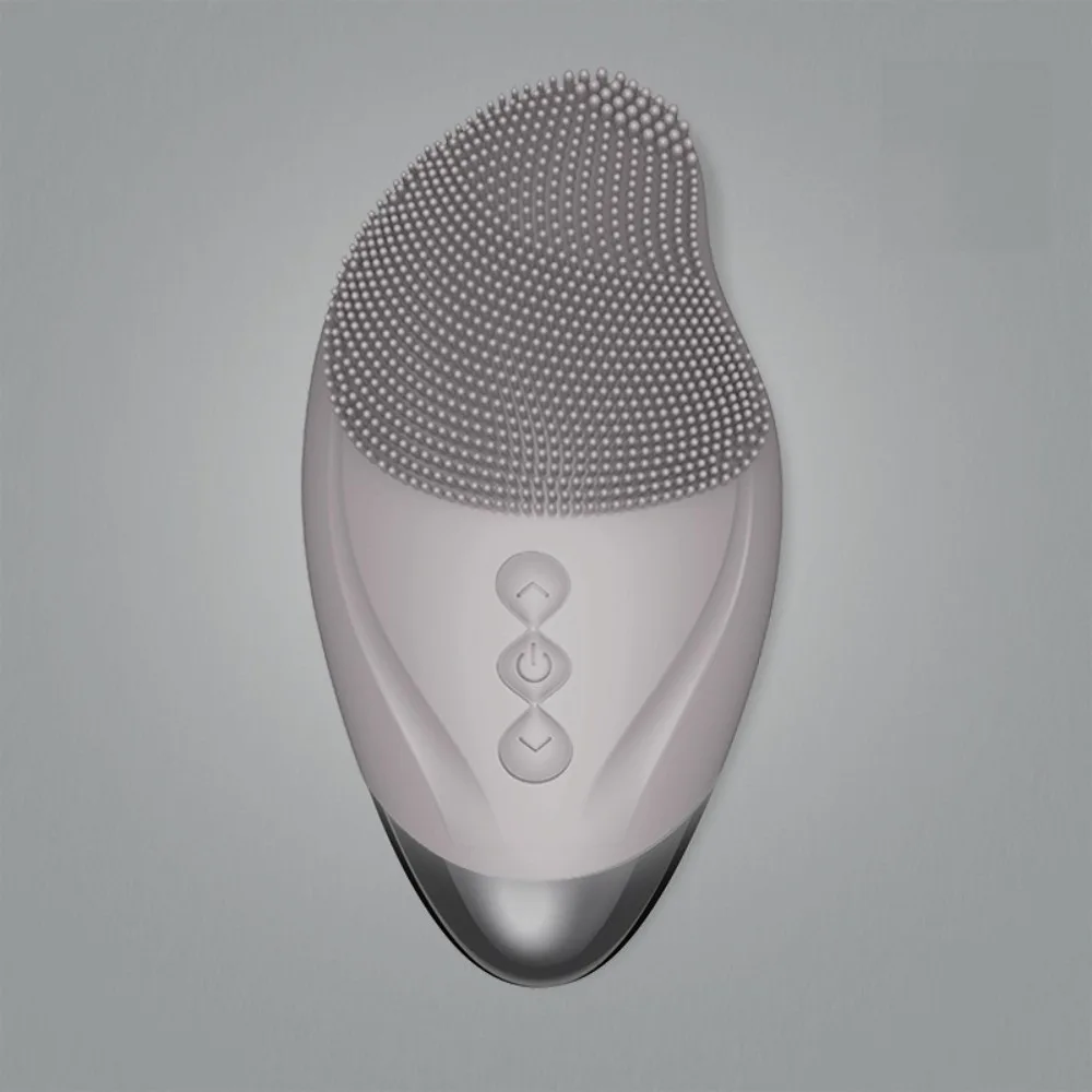 Soft Silicone Facial Cleansing Brush Deep Cleaning Gentle Bristles Face Scrubber Waterproof Design Vibrating Cleansing Brush