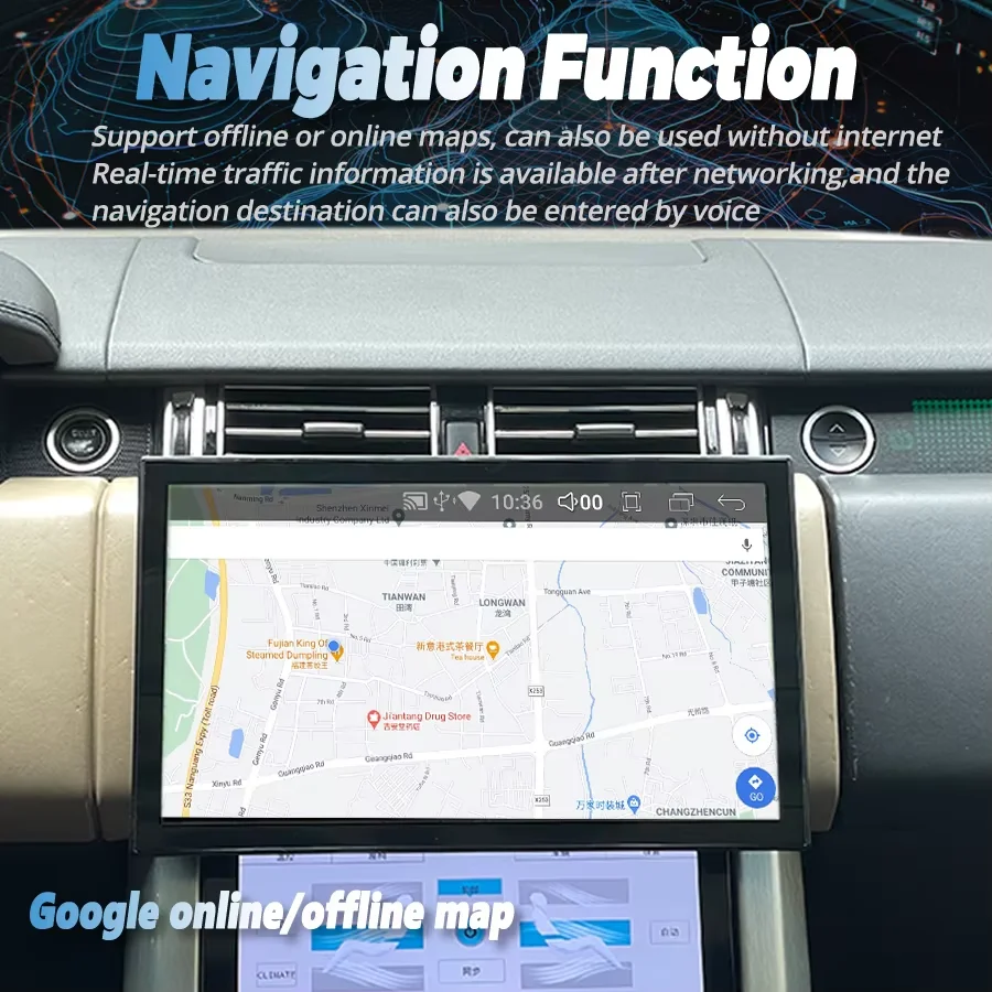 For Land Rover Sport L494 Vogue L4052013-2022 13.3" CarPlay Android14 Screen Smart Navigation Supports Keep OEM Menu Compatible - Image 6
