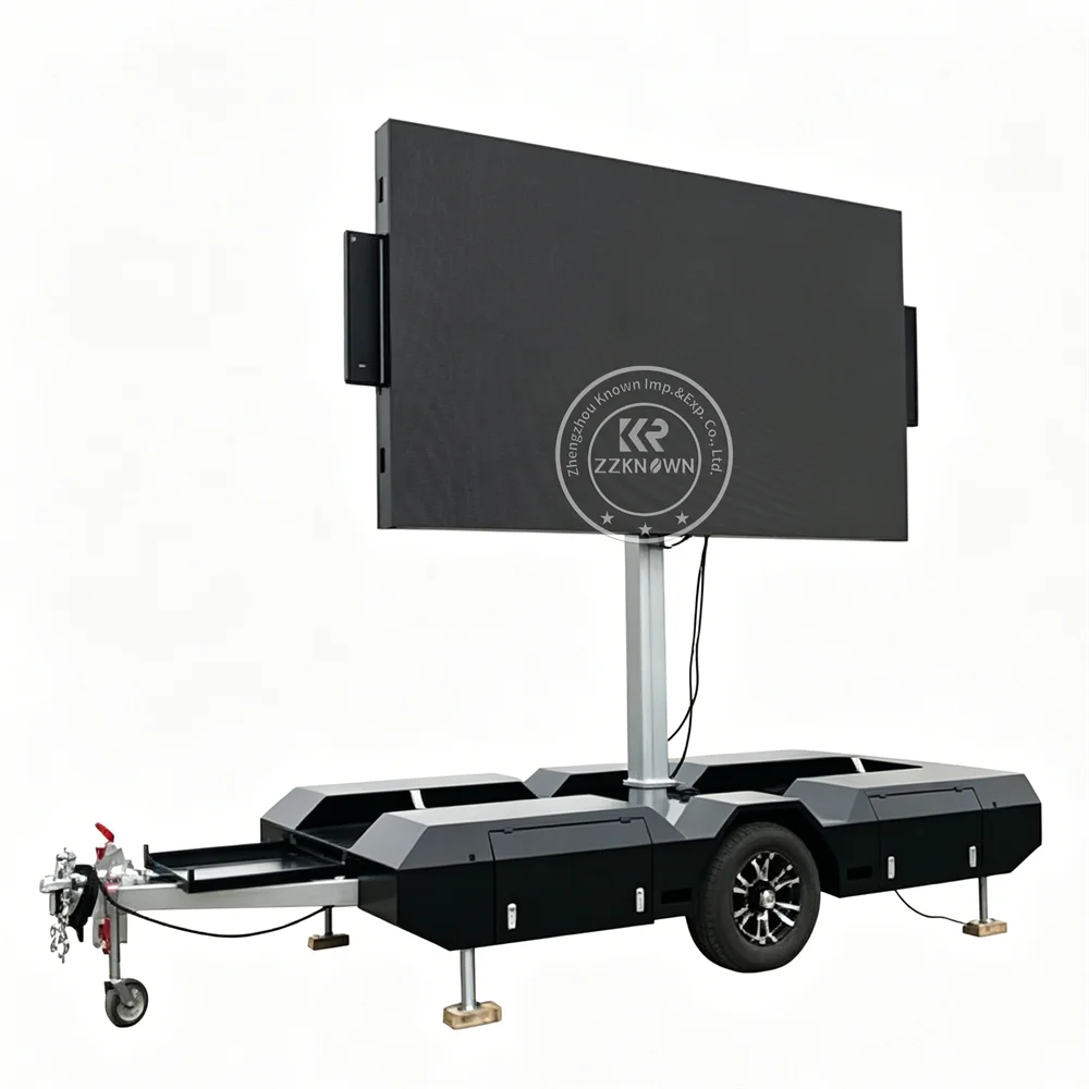 Mobile Solar LED Advertising Trailer Outdoor Billboard Screen Truck Digital Display Trailer For Marketing Events - Image 4