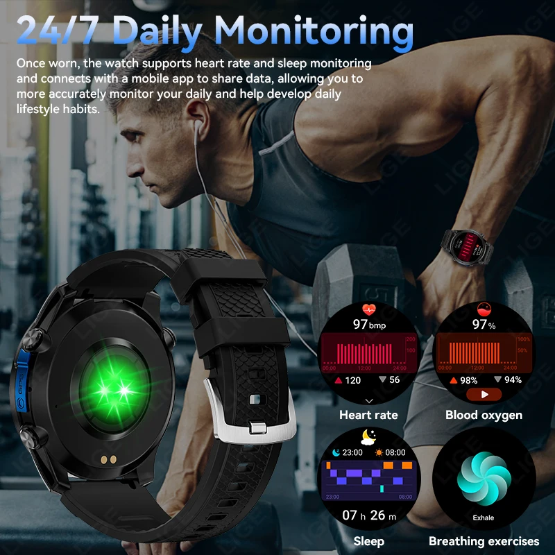 Men's GPS Smart Watch Offline Map Real-time Route Navigation Clock Man IP68 Waterproof Outdoor Watch Military Smartwatch Men - Image 6