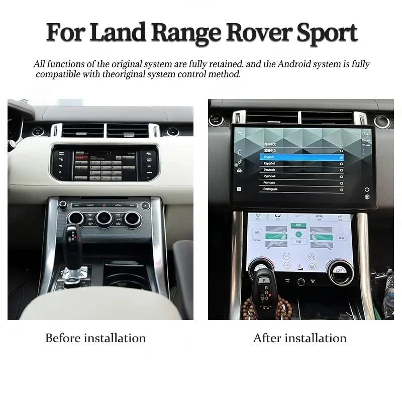 For Land Rover Sport L494 Vogue L4052013-2022 13.3" CarPlay Android14 Screen Smart Navigation Supports Keep OEM Menu Compatible - Image 2