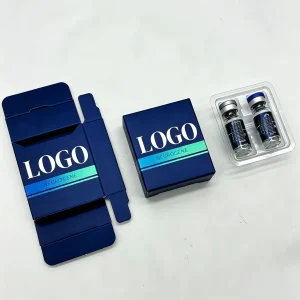 Custom Produced Peptide Powder Bottle Labels & Custom Packaging Boxes for 3ml-10ml Health Beauty Vials