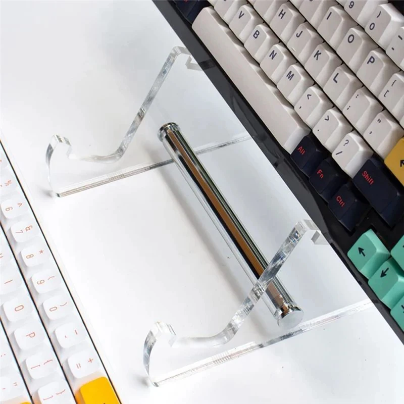 Clear Acrylic Mechanical Keyboard Display Stand & Riser, Transparent Computer Keyboard Holder Rack, Desktop Keyboard Tray Storag - Image 4
