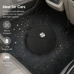 3 In 1 Intelligent Cleaning Robot Lightweight Multi Function Sweeping Cleaners Compact Car Robot Vacuum for Car&Home Cleanings
