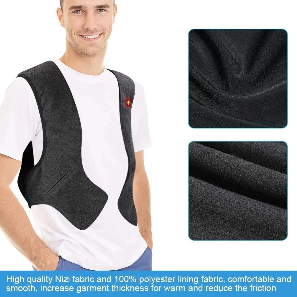 Men Autumn And Winter High Quality Heated Vest Electric Heated Vest Men Graphene Heat Coat USB Heating Padded Vest - Image 6