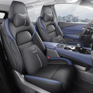Fashion Custom Car Seat Covers For Nissan Qashqai 2023 2024 Waterproof Leather Cushion Seat Protective Cover Auto Accessories