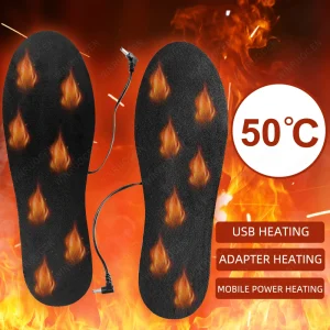 Sports Heating Insole Winter Warm Feet USB Unisex Shoe Insoles Electric Foot Warming Sock Pad Mat Thermal