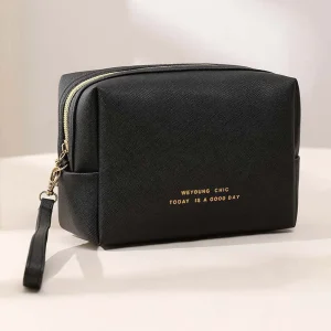 Wallet PU Makeup Bag Large Capacity Toiletry Organizer Wash Bag Octagonal Anti-splash Water Skincare Storage Pouch Daily