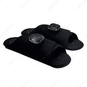 EMS TENS Foot Massager Slipper, USB Rechargeable Pulse Stimulator with 2 Control Units, Home Foot Physiotherapy Relax Device