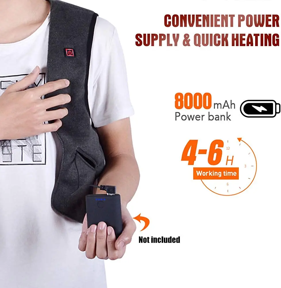 Men Autumn And Winter High Quality Heated Vest Electric Heated Vest Men Graphene Heat Coat USB Heating Padded Vest - Image 3