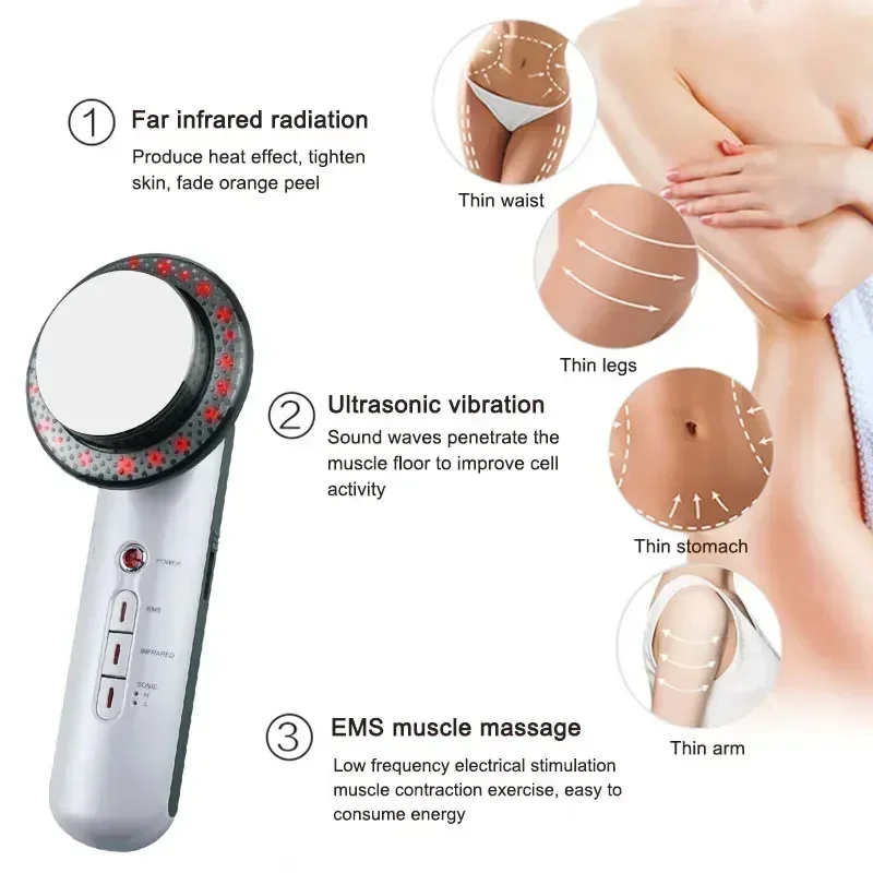 3 IN 1 EMS Ultrasonic Cavitation Weight Loss Machine Anti Cellulite Fat Burner Infrared Slimming Machin Beauty Apparatus Care - Image 5