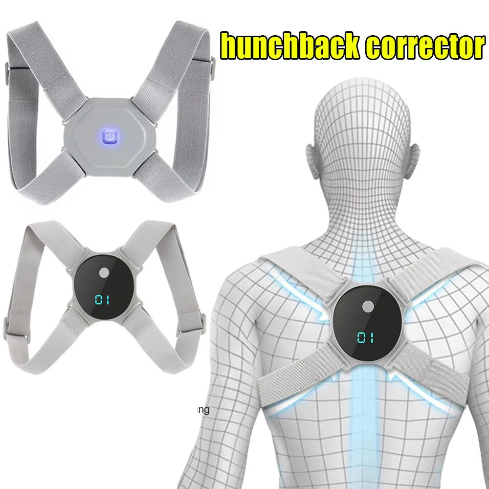 Adjustable Posture Corrector Smart Back Brace Vibration Reminder Invisible Shoulder Support For Neck Pain Relief Adult Kid