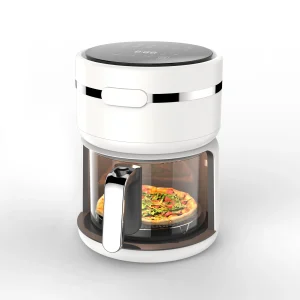 Electric Hot Air Fryer Oven Oil Free Cooker 1225W 3 Liters Smart Cooking Programs Compact Oilless Small Oven Fit for 2-3 People