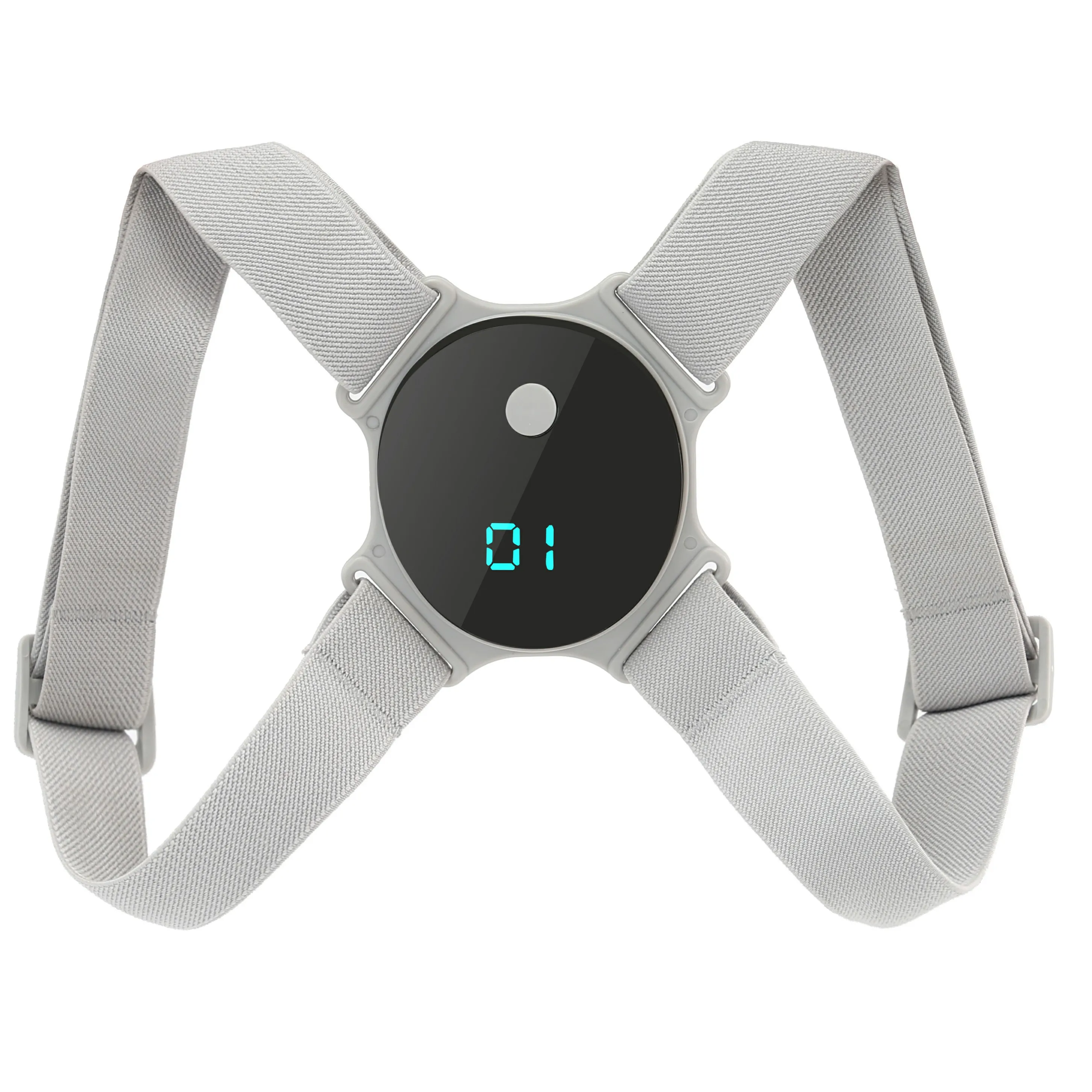 USB Rechargeable Posture Corrector Smart Back Shoulder Trainer with Vibration Alerts, Adjustable Straps Lightweight Comfortable