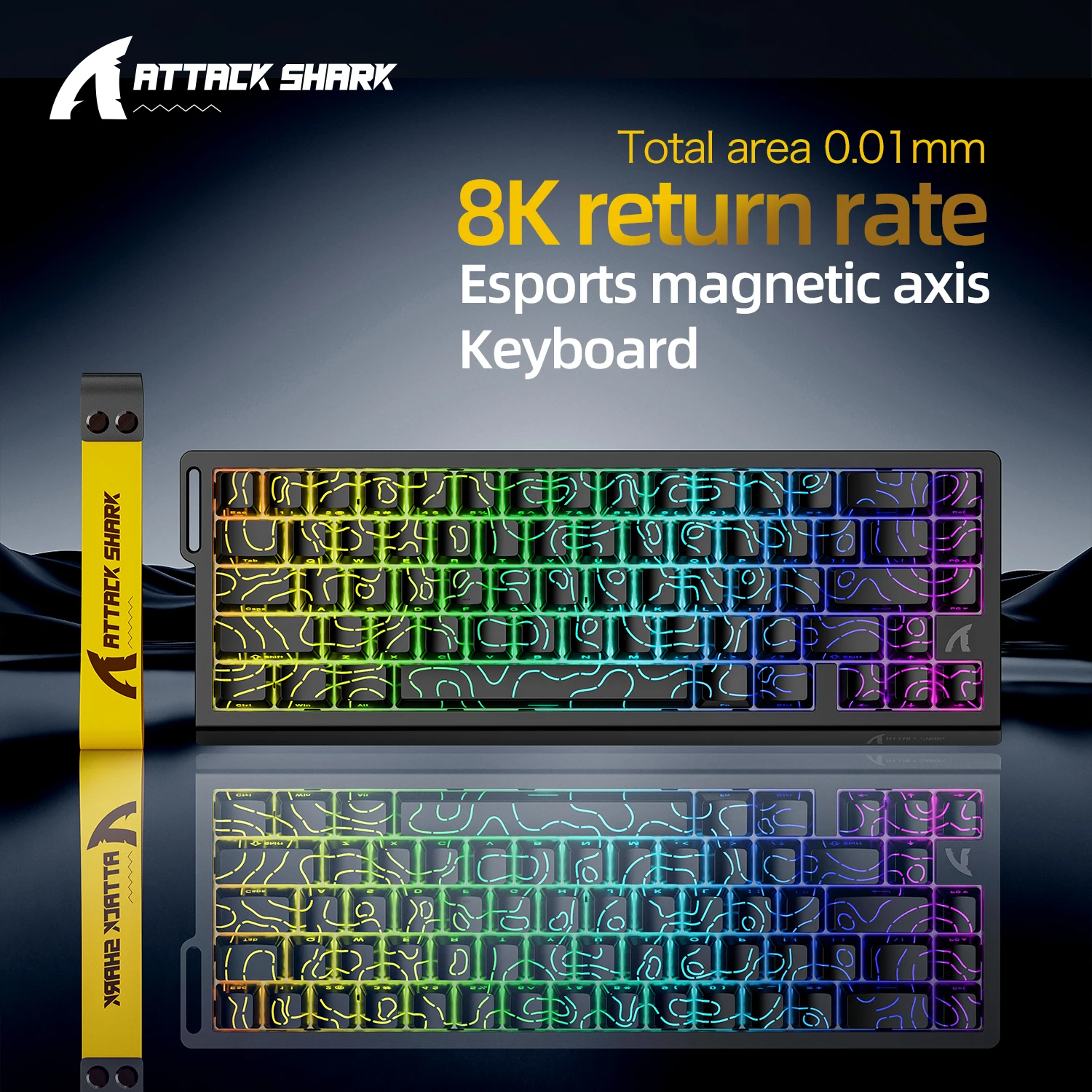 ATTACK SHARK X68HE X68Pro He Magnetic Mechanical Keyboard for Pro Gaming 0.01mm Rapid Trigg 8000Hz SOCD/Rs 0.125ms 128K Rate - Image 2