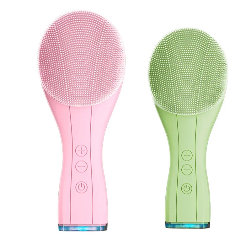 Electric Facial Cleansing Brush Face Scrubber Deep Cleaning Vibration Waterproof Acne Blackhead Remover Pore Cleaner Silicone