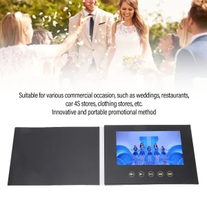 Video Greeting Card 7in HD Digital Brochure for Marketing with Type C Port 128M Memory Rechargeable Battery