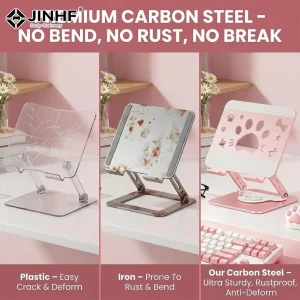 Portable Cat Paw Tablet Stand Adjustable Heat Dissipation Tablet Holder Multi Angle Metal Tablet Phone Bracket Universal