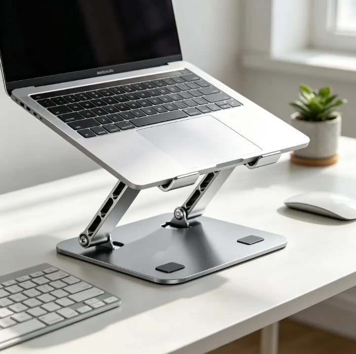 HTMCK Phone Tablet Stand Adjustable Aluminum Alloy Laptop Tablet up to 17" Laptop Portable Folding Stand Cooling Stand Support - Image 2