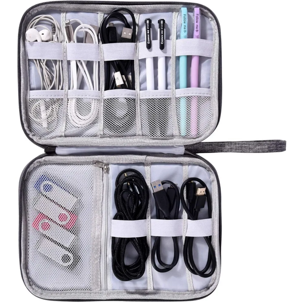 Electronics Organizer Bag Waterproof Carrying Pouch Travel Bag Universal Cable Organizer Electronics Storage Bag Accessories - Image 4