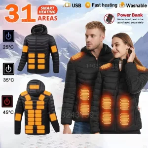 37 Areas Heated Jackets Men's Women's Heating Jackets USB Electric Heating Jacket Heated Vest Thermal Clothing Coat Winter