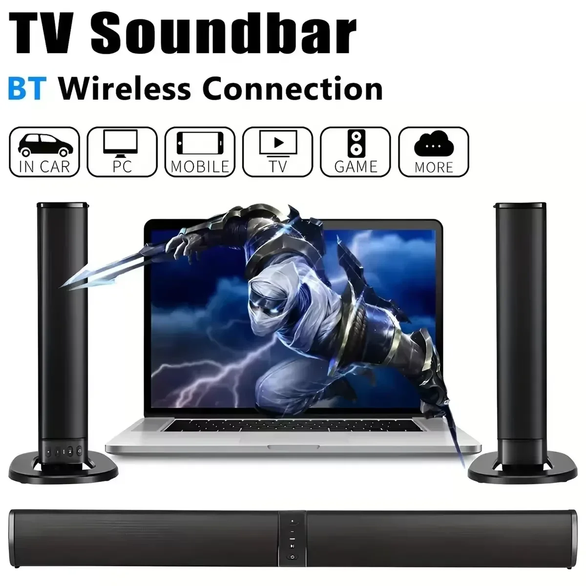 BS-36 Super Power Sound Blaster Wireless Bluetooth Speaker Surround Stereo Home Theater Subwoofer for TV And Projector - Image 3