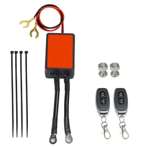 A11M-Universal 12V 300A Motorcycle Battery Disconnect Switch With 2 Remote Control Smart Design