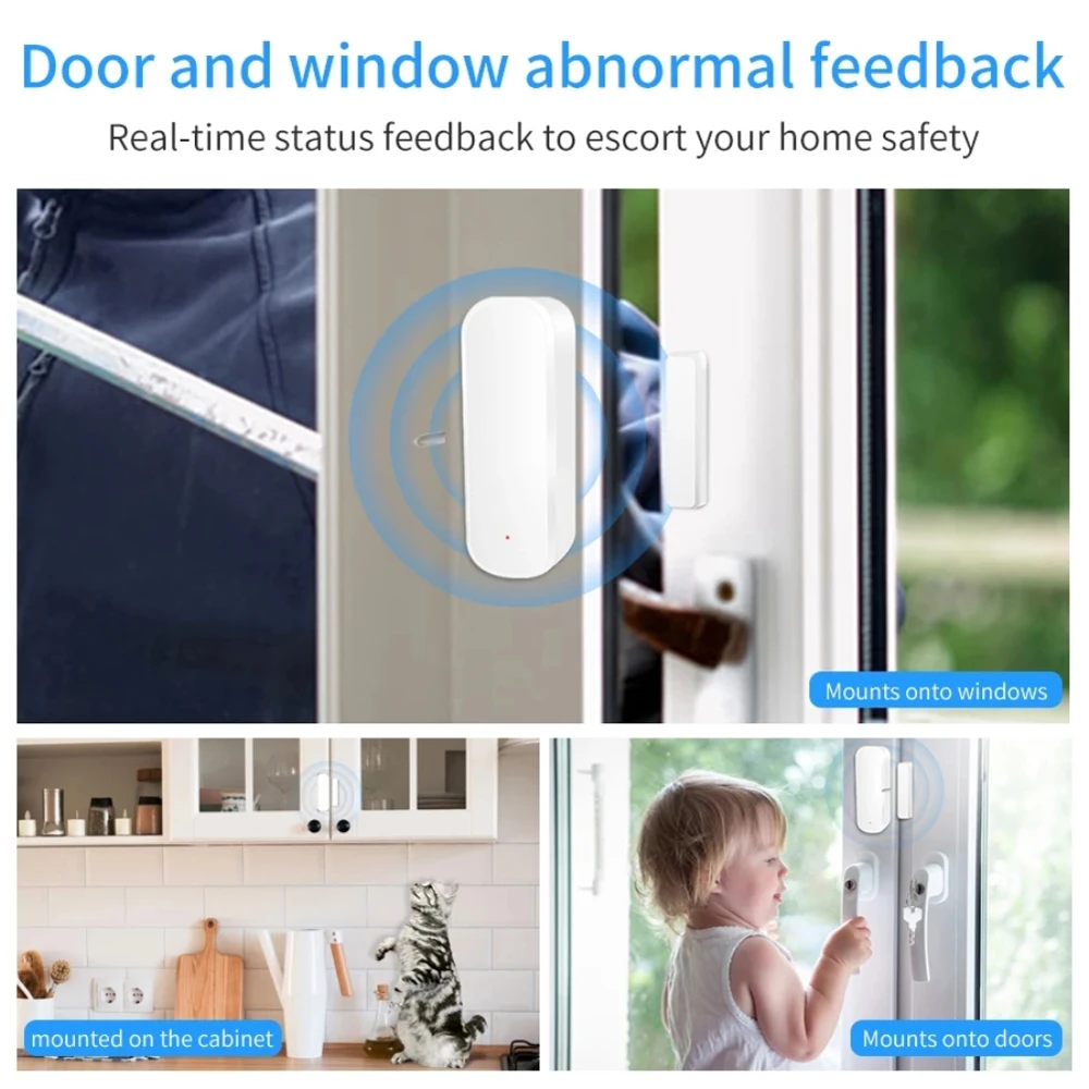 Smart Zigbee3.0 Door Contact Window Sensor Magnetic Opening Closed Monitor Burglar Alarm Smart Life Remote Alert Voice Linkage - Image 5