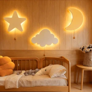 1pc/2pcs Cloud Shaped LED Night Light, Battery Operated Lamp, Nursery Room Decor Wall Light, Bedside Lamp, Starry Sky Wall Light, Baby Gift Bedroom Decor Light, Multiple Styles Available (Batteries Not Included)
