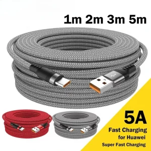 1M/2M/3M/5M USB A To USB C Cable Mobile Phone Fast Charging Data Cord PD Cell Phone Type-C Charging Line for Xiaomi 15 Samsung