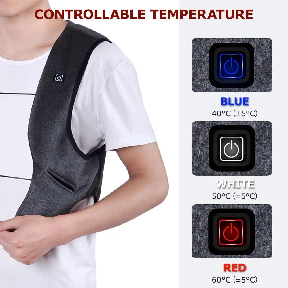 Men Autumn And Winter High Quality Heated Vest Electric Heated Vest Men Graphene Heat Coat USB Heating Padded Vest - Image 2