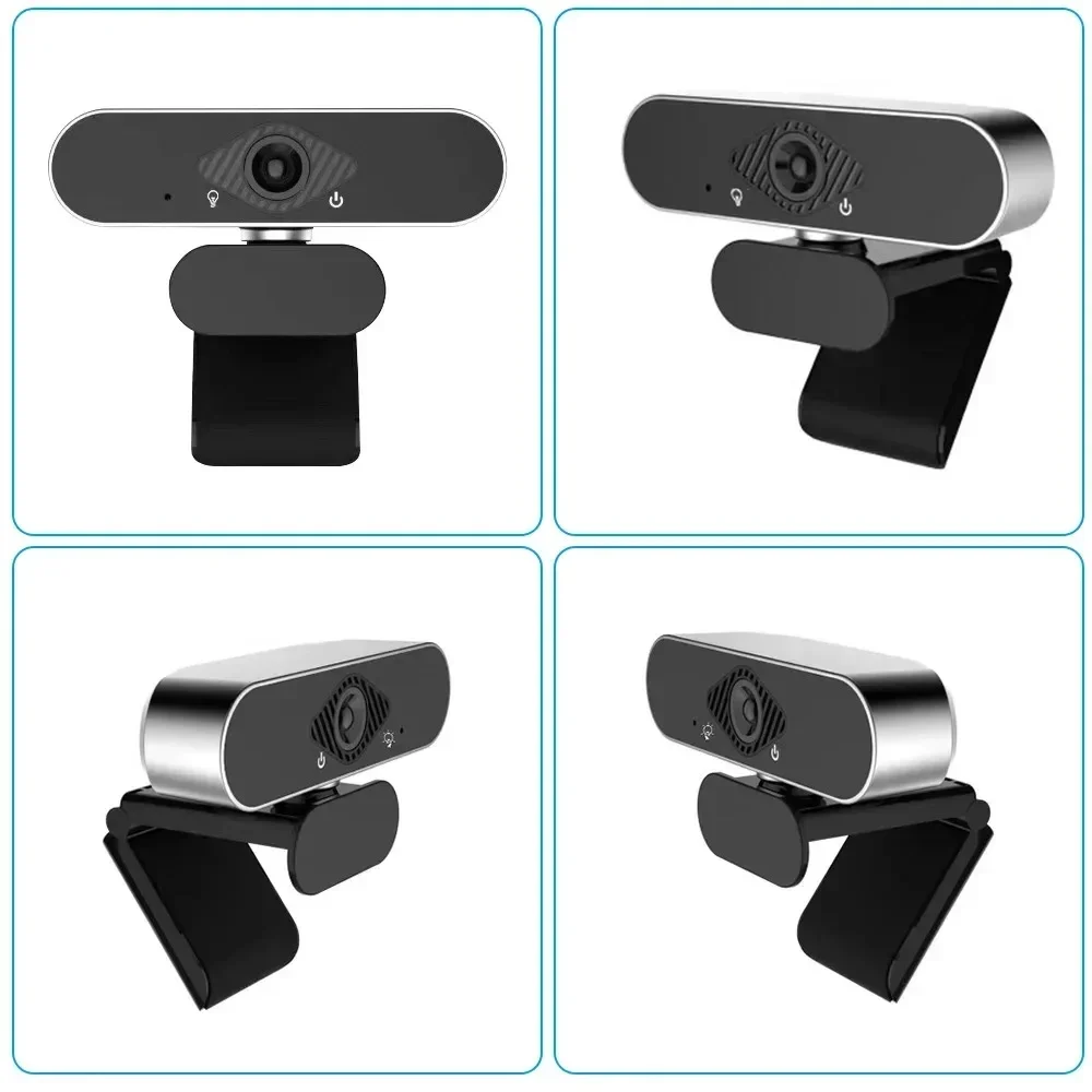 PEGATAH Webcam USB Cameras with Rotatable 360° Built-in Dual Mics Smart Full HD Webcam for PC Laptops Multi Functional Bracket - Image 4