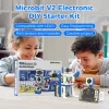 BBC Microbit V2 Smart Robot Car Kit Programmable STEM Sets Coding Science Educational DIY Electronics Project For Kids