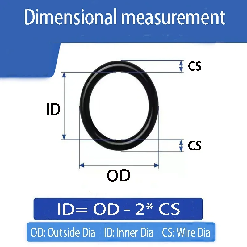 20pc NBR O Ring Seal Washer Plumbing Gasket Rubber Spacer Oil Resistance Oring High Pressure Repair Oil Resist Band Sealing Ring - Image 2