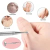 1PC Acupuncture Stick Double Head Face Massage Tool, Stainless Steel Acupressure Pen, Ear & Body Acupoint Probe For Muscle Relie
